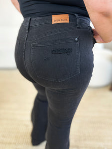 Waist Distressed Flare Jeans