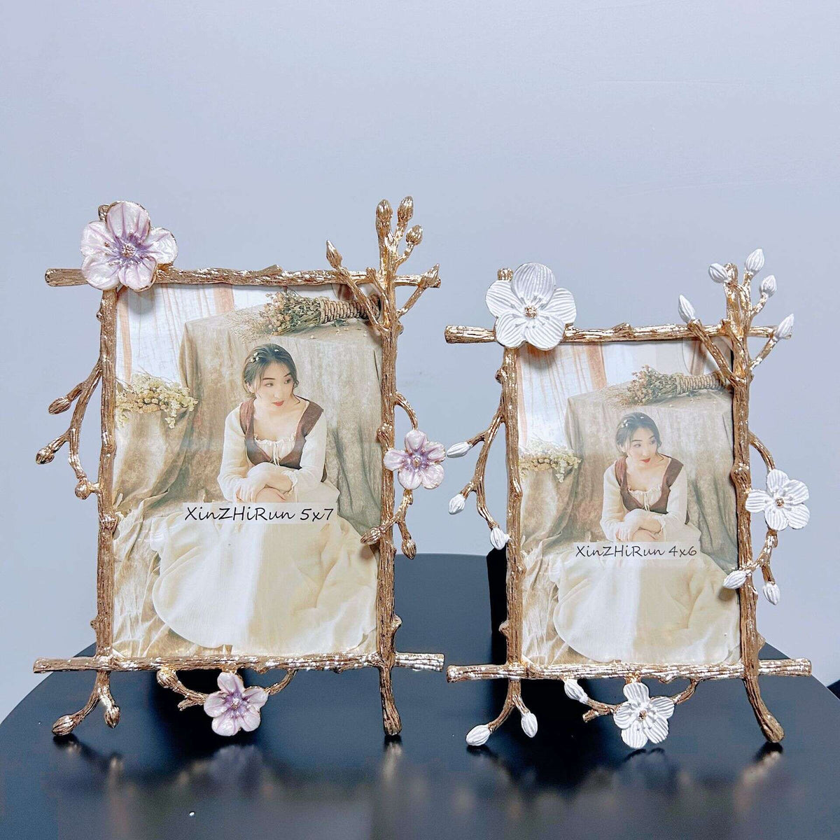 NNETM Nordic Gold Metal Photo Frame – Luxury Tabletop Picture Frame