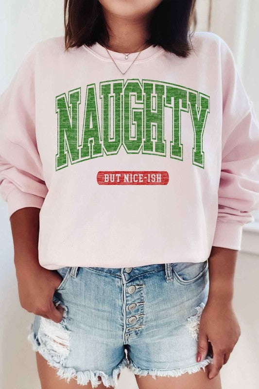 NAUGHTY BUT NICEISH GRAPHIC SWEATSHIRT