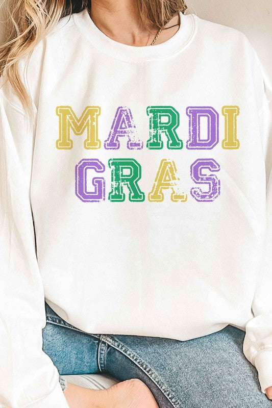 MARDI GRAS GRAPHIC SWEATSHIRT