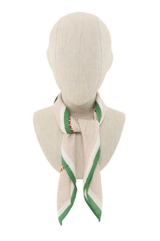 H Print Bandana Scarf