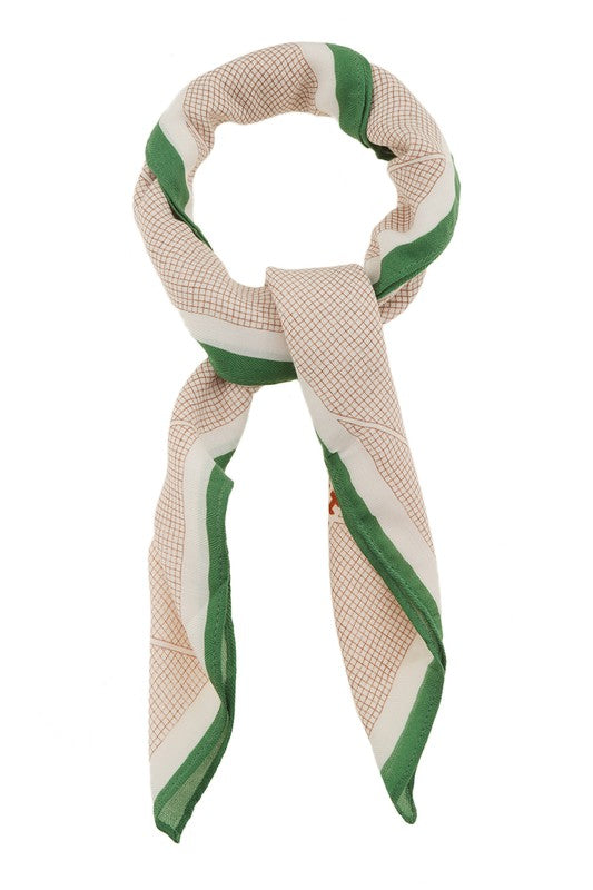 H Print Bandana Scarf