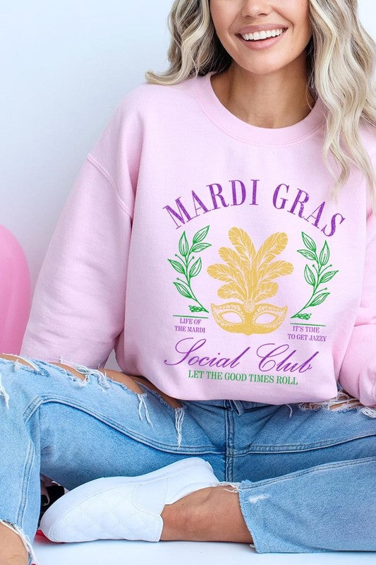 Mardi Gras Social Club Graphic Sweatshirt