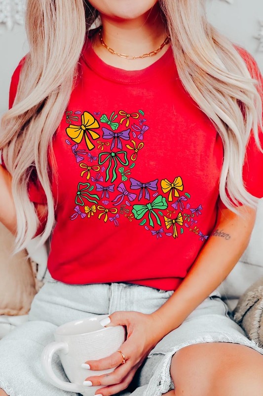 Louisiana Mardi Gras coquette Graphic Tee