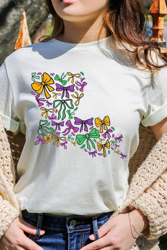 Louisiana Mardi Gras coquette Graphic Tee