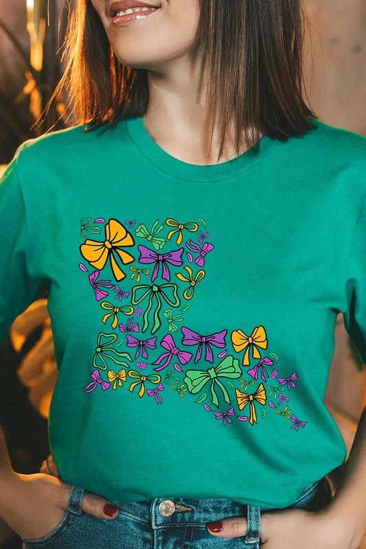 Louisiana Mardi Gras coquette Graphic Tee