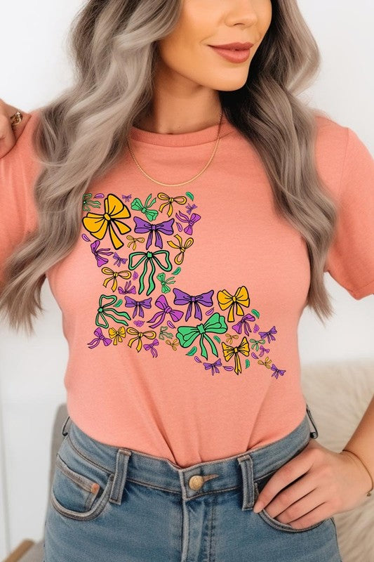 Louisiana Mardi Gras coquette Graphic Tee