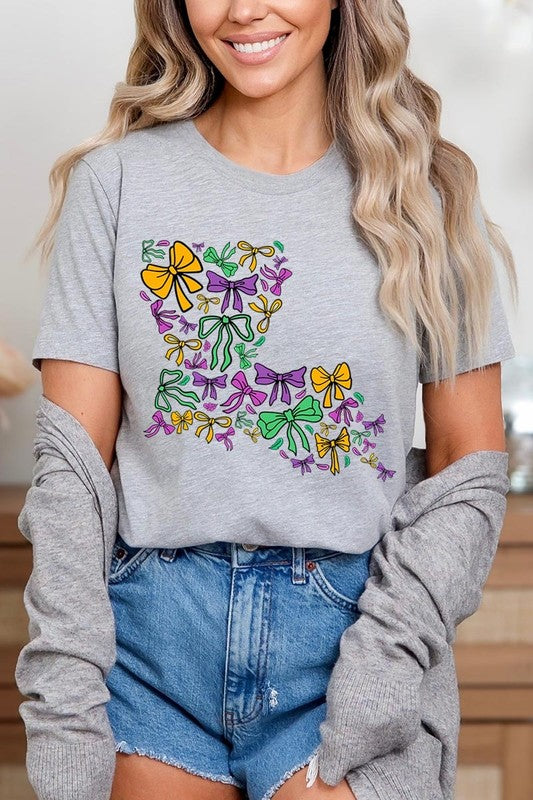 Louisiana Mardi Gras coquette Graphic Tee