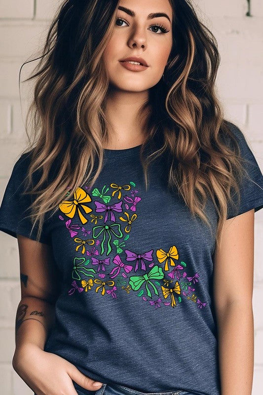 Louisiana Mardi Gras coquette Graphic Tee