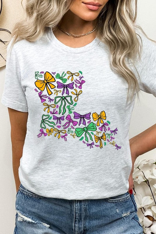 Louisiana Mardi Gras coquette Graphic Tee