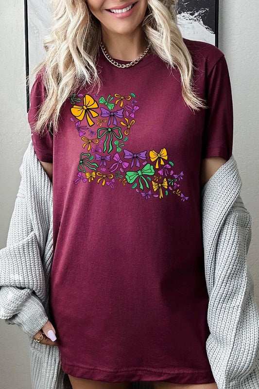 Louisiana Mardi Gras coquette Graphic Tee