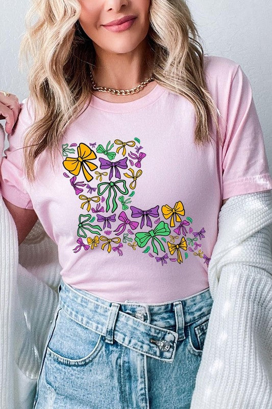Louisiana Mardi Gras coquette Graphic Tee