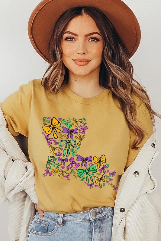 Louisiana Mardi Gras coquette Graphic Tee