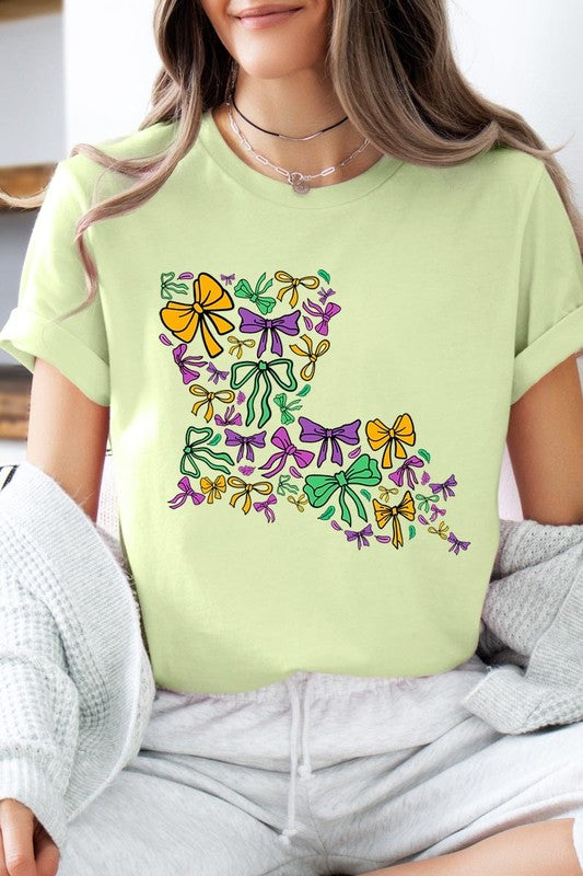 Louisiana Mardi Gras coquette Graphic Tee