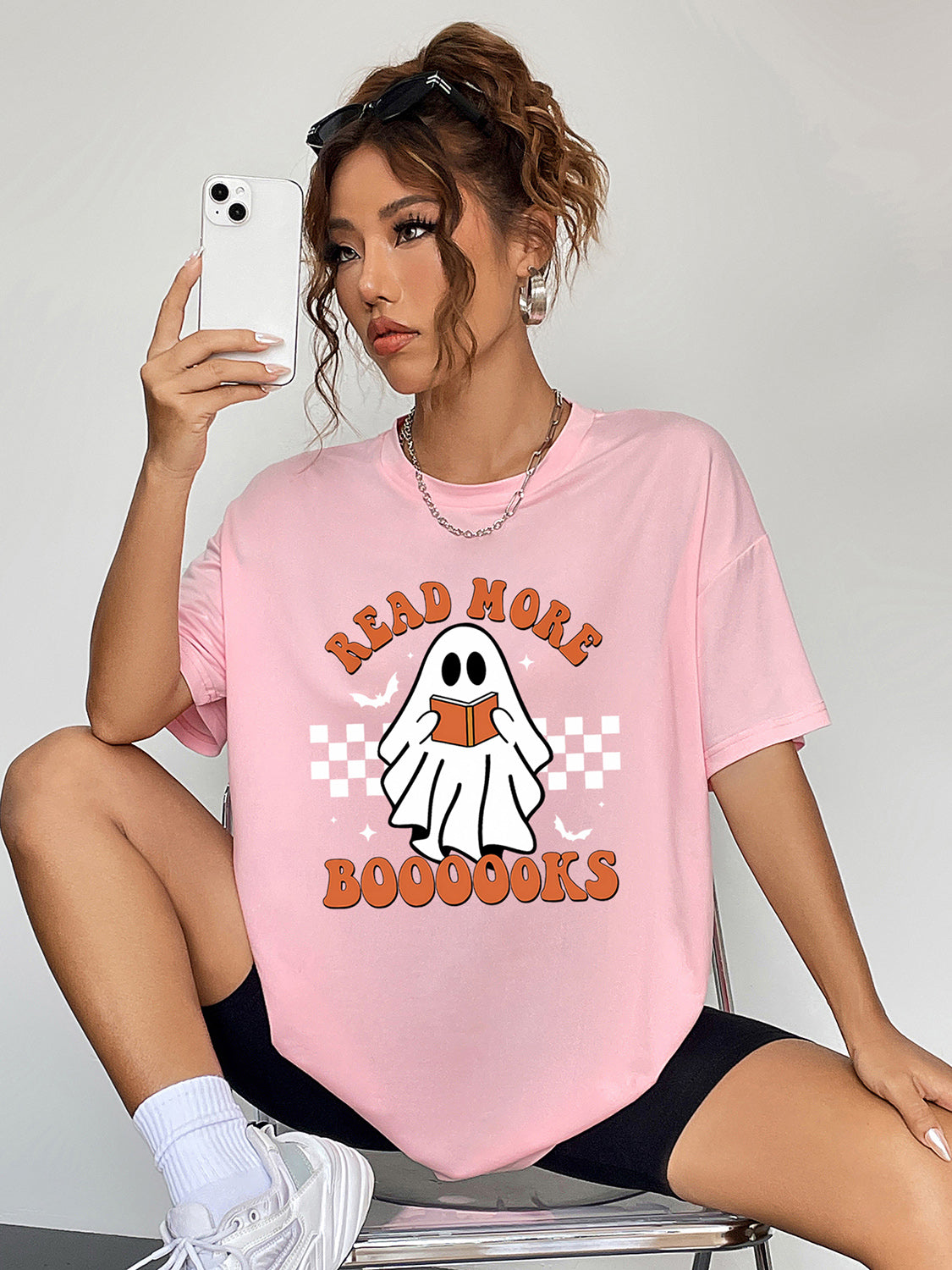 Halloween Ghost Graphic T-Shirt